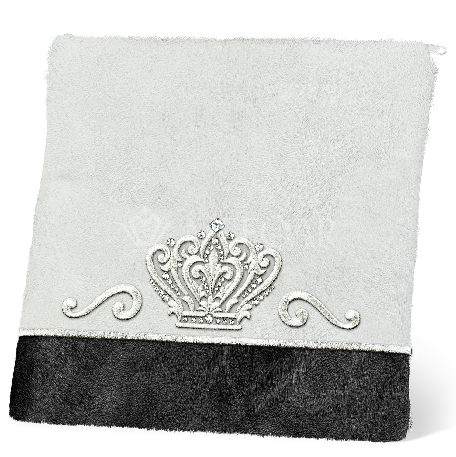 Tallis and Tefillin Bag Design #349 - Black and White Fur - Tallis Bags view 2 | Judaica Square Lakewood