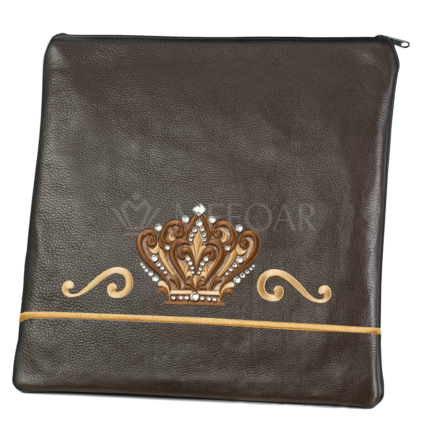 Tallis and Tefillin Bag Design #349 - Solid Leather - Tallis Bags view 4 | Judaica Square Lakewood
