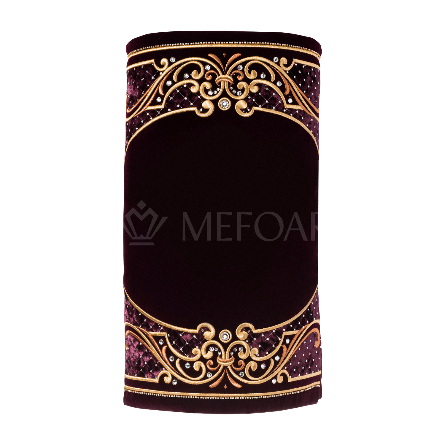 Velvet Torah Mantle - Style 805 - Burgundy - Image 2