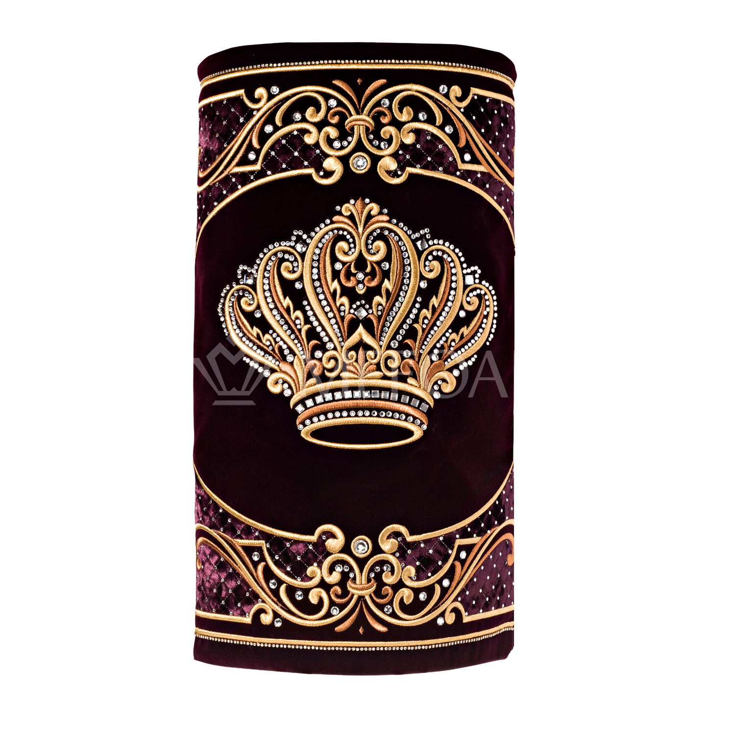 Velvet Torah Mantle - Style 805 - Burgundy - Image 3