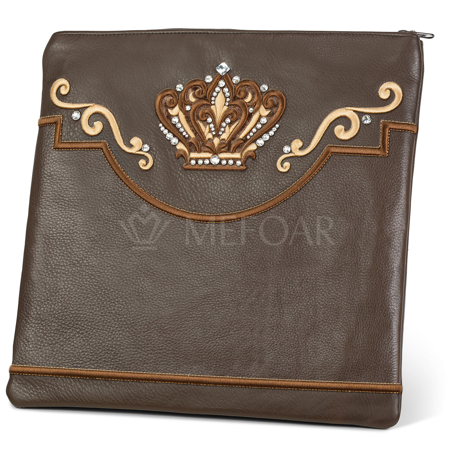 Tallis and Tefillin Bag Design #350 - Solid Leather - Tallis Bags view 3 | Judaica Square Lakewood