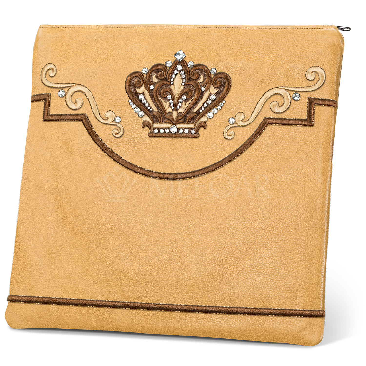 Tallis and Tefillin Bag Design #350 - Solid Leather - Tallis Bags view 4 | Judaica Square Lakewood