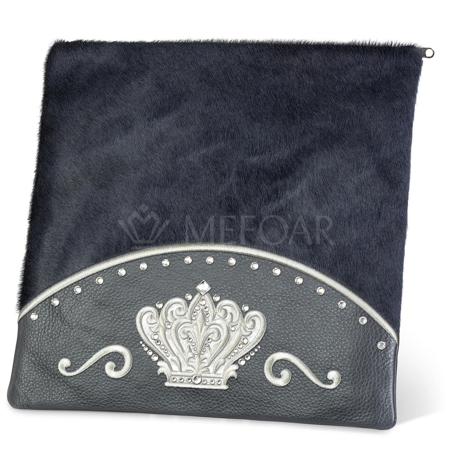 Tallis and Tefillin Bag Design #351 - Livid Leather and Fur - Tallis Bags view 3 | Judaica Square Lakewood