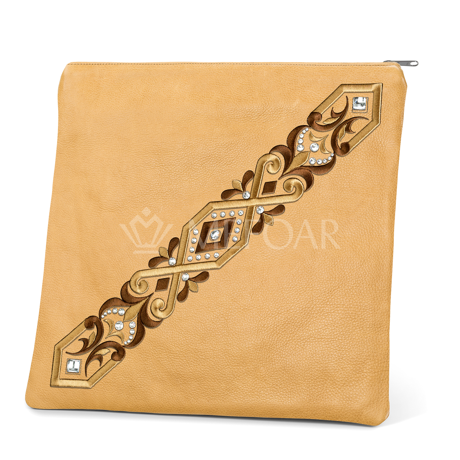 Tallis and Tefillin Bag Design #352 - Solid Leather - Tallis Bags view 4 | Judaica Square Lakewood