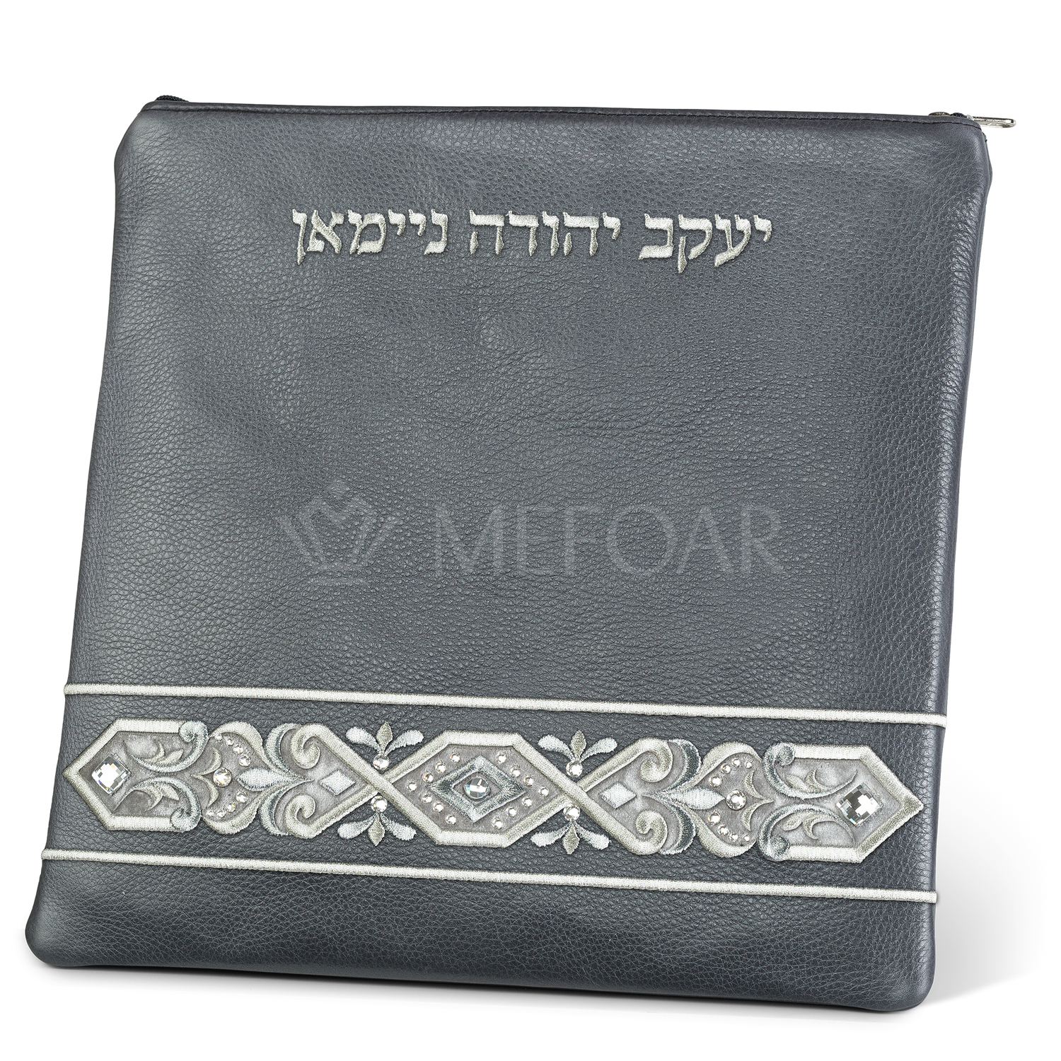 Tallis and Tefillin Bag Design #353 - Solid Leather - Tallis Bags view 2 | Judaica Square Lakewood