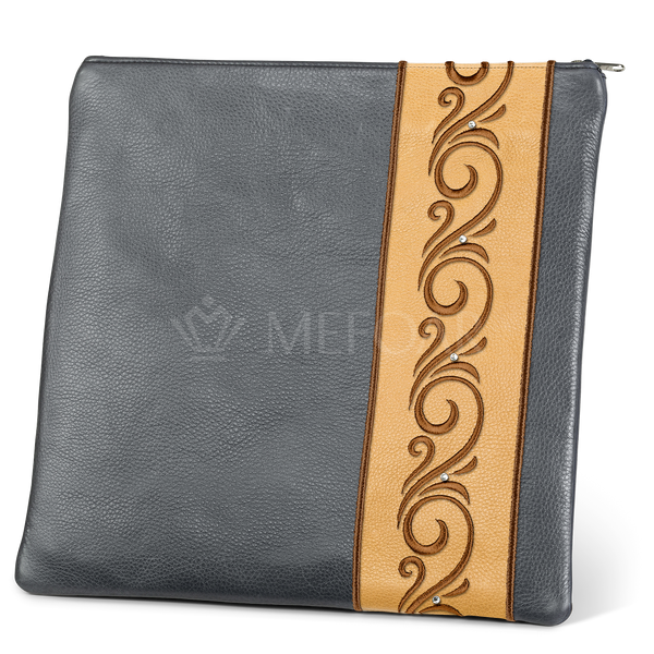 Livid and camel leather Tallis and Tefillin bag, Design 354