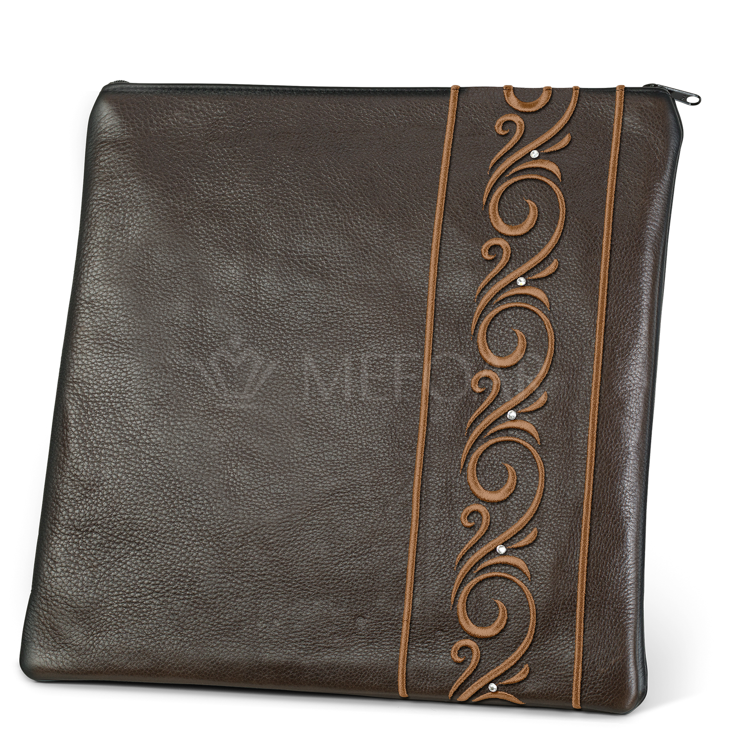 Tallis and Tefillin Bag Design #354 - Solid Leather - Tallis Bags view 3 | Judaica Square Lakewood