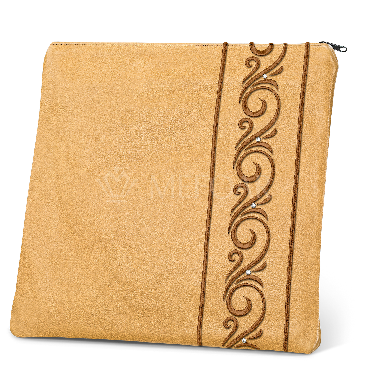 Tallis and Tefillin Bag Design #354 - Solid Leather - Tallis Bags view 4 | Judaica Square Lakewood