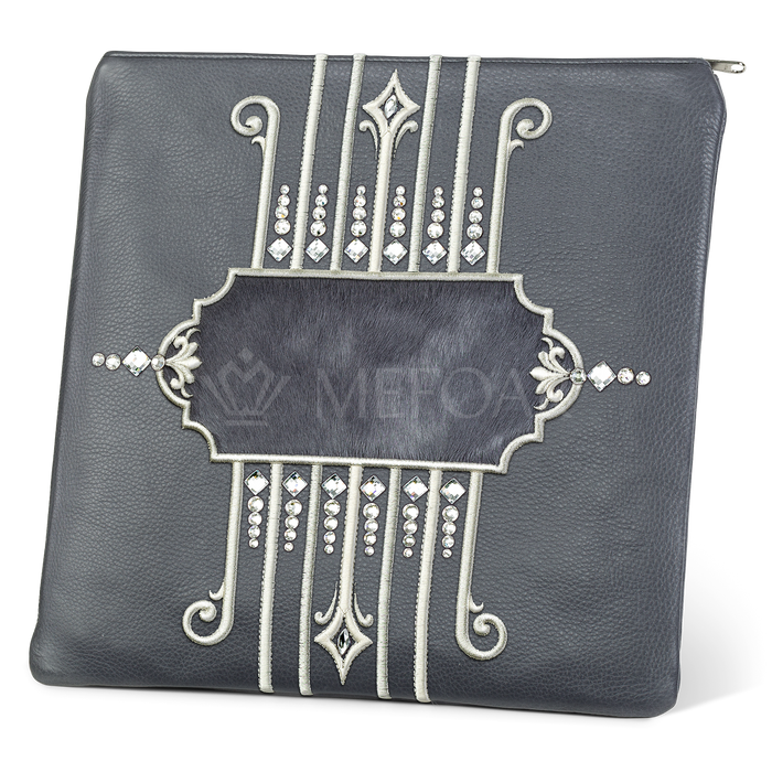 Tallis and Tefillin Bag Design #355 - Livid Leather and Fur - Tallis Bags | Judaica Square Lakewood