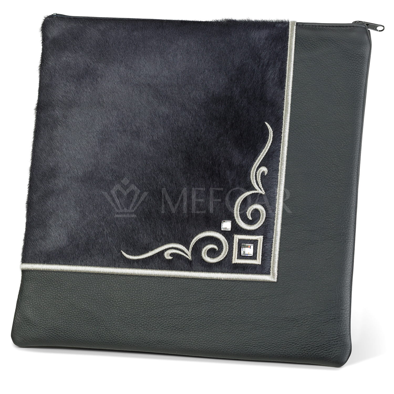 Tallis and Tefillin Bag Design #356 - Livid Fur and Leather - Tallis Bags view 2 | Judaica Square Lakewood