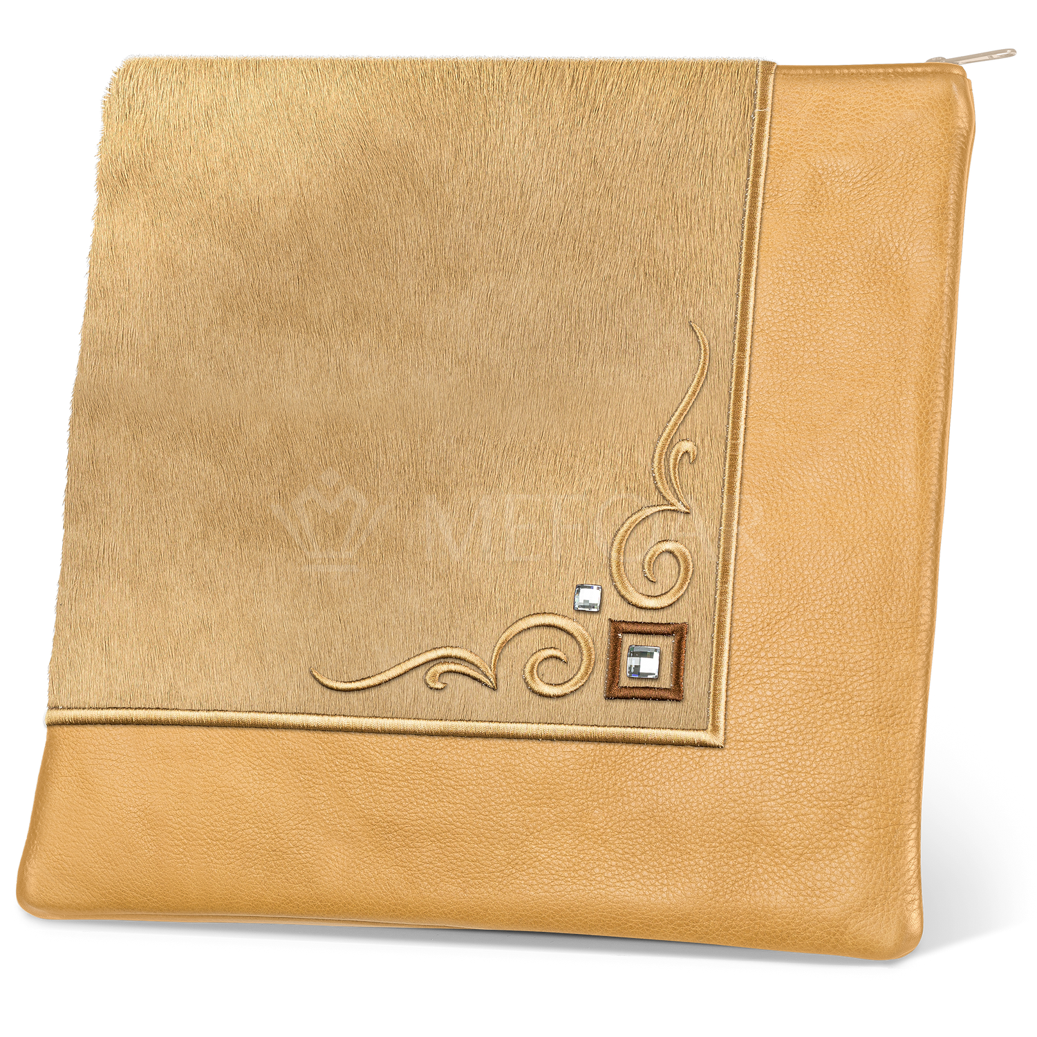 Tallis and Tefillin Bag Design #356 - Camel Fur and Leather - Tallis Bags view 3 | Judaica Square Lakewood