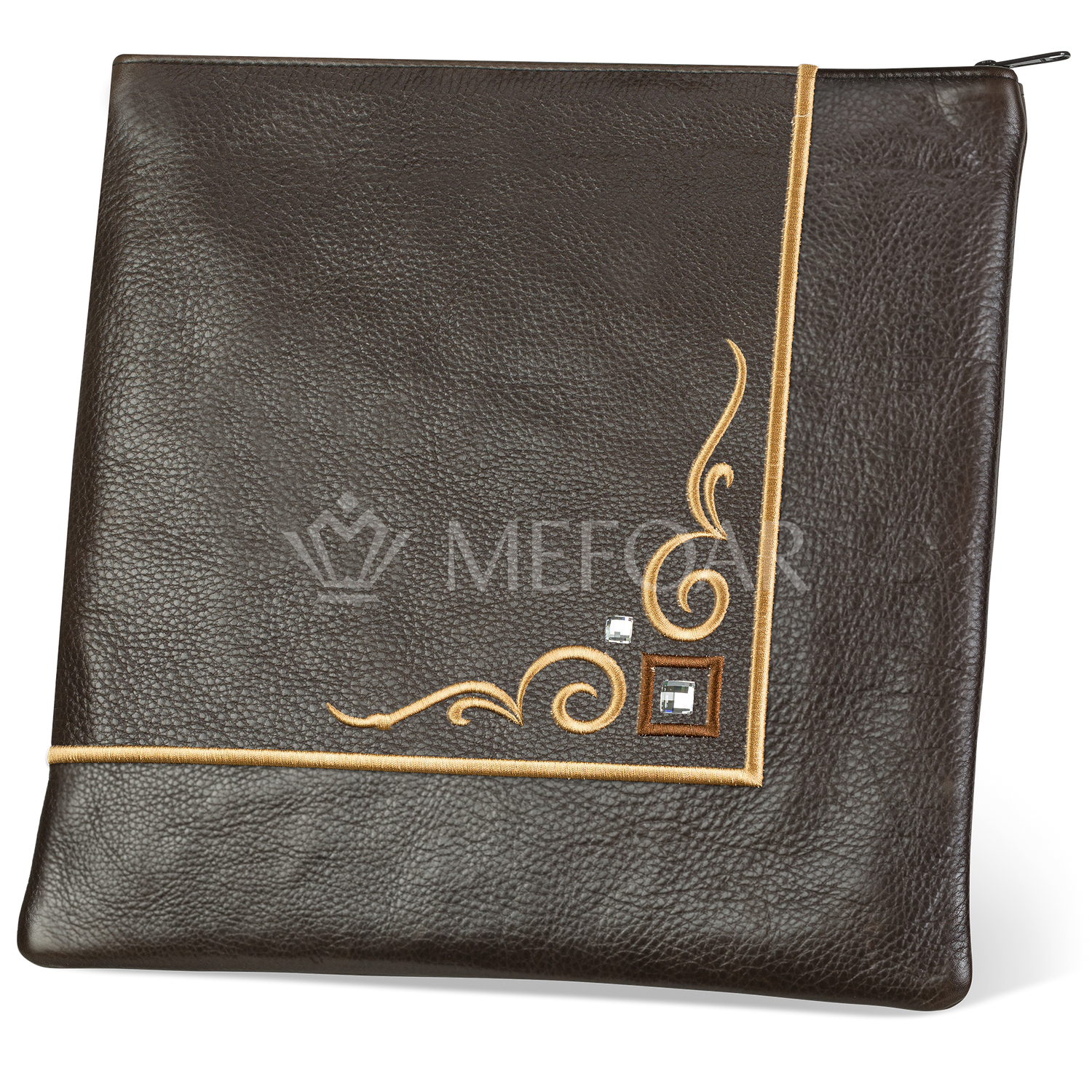 Tallis and Tefillin Bag Design #356 - Solid Leather - Tallis Bags view 3 | Judaica Square Lakewood