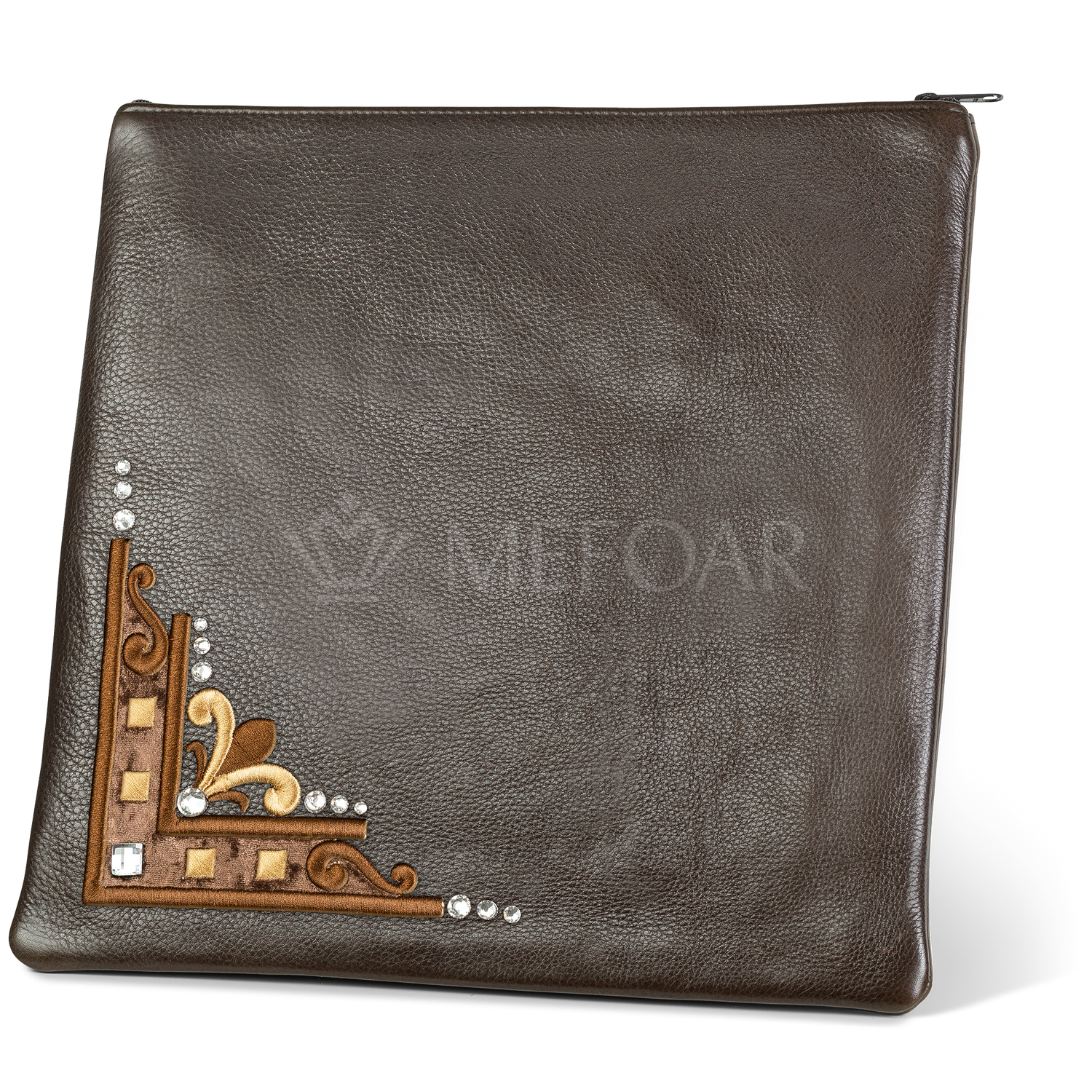 Tallis and Tefillin Bag Design #357 - Solid Leather - Tallis Bags view 3 | Judaica Square Lakewood