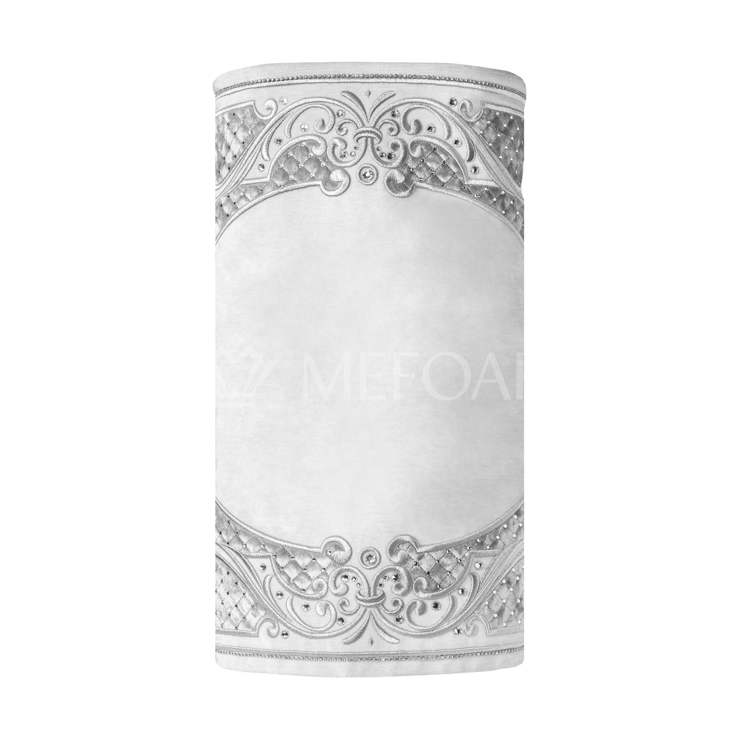 Velvet Torah Mantle - Style 805-White - Image 3