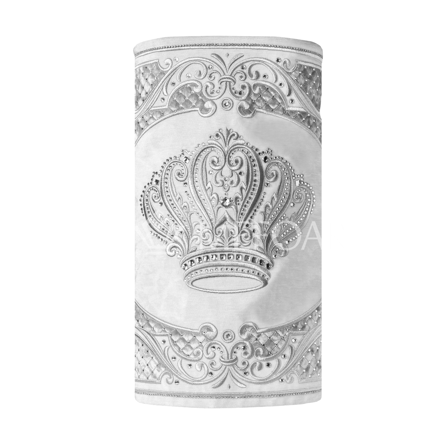 Velvet Torah Mantle - Style 805-White - Image 2