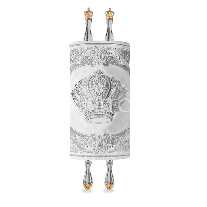Velvet Torah Mantle - Style #805 - White