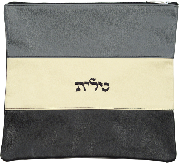 Prestige Contemporary Leather Tallit & Tefillin Bag (360C-BK)