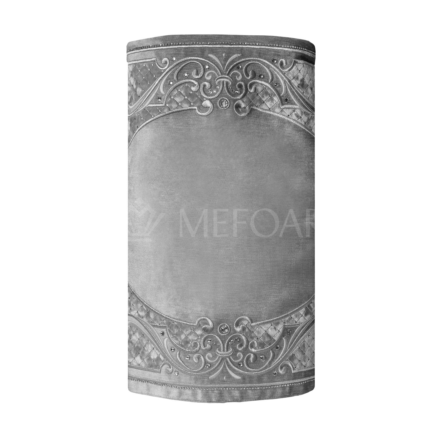Velvet Torah Mantle - Style 805 - Silver - Image 2