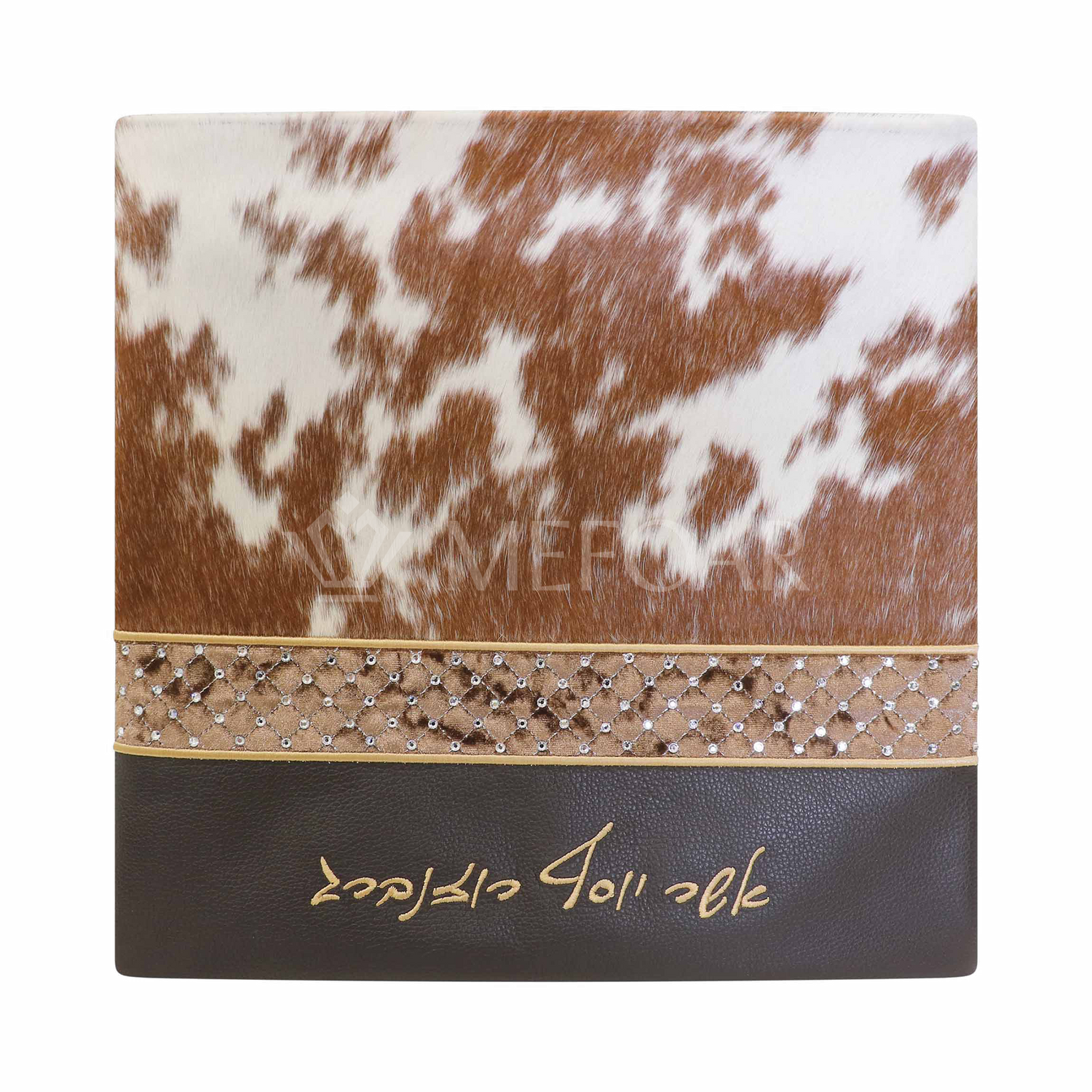Tallis and Tefillin Bag Design #372 - Leather and Fur - Tallis Bags view 2 | Judaica Square Lakewood