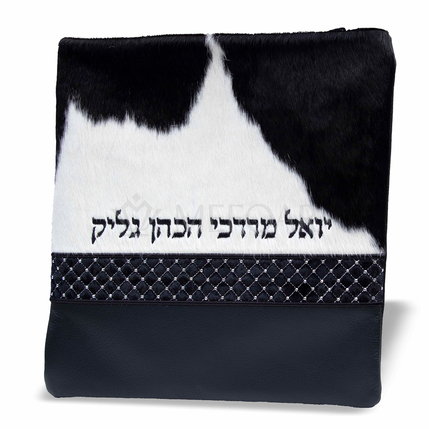 Tallis and Tefillin Bag Design #372 - Leather and Fur - Tallis Bags view 3 | Judaica Square Lakewood