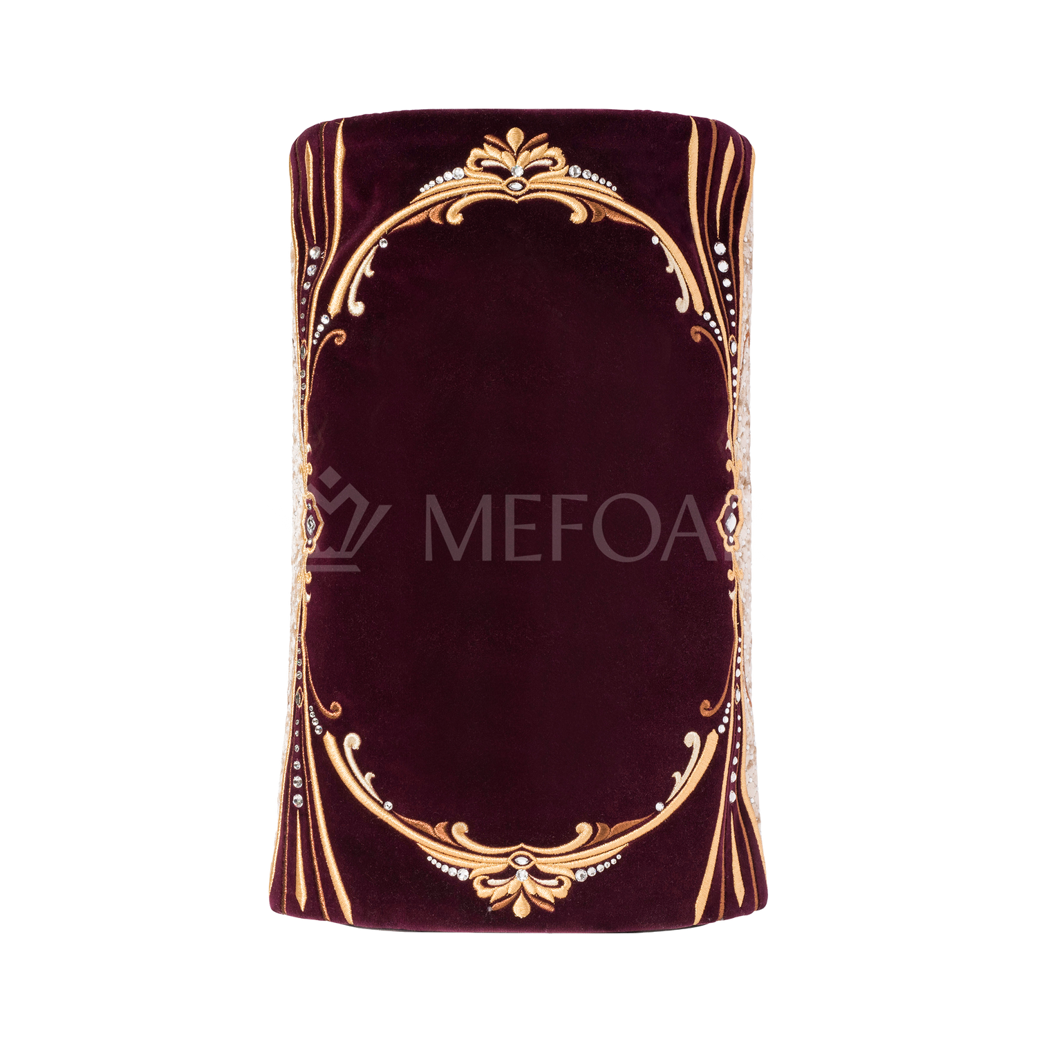 Velvet Torah Mantle - Style 1316 - Burgundy - Image 3