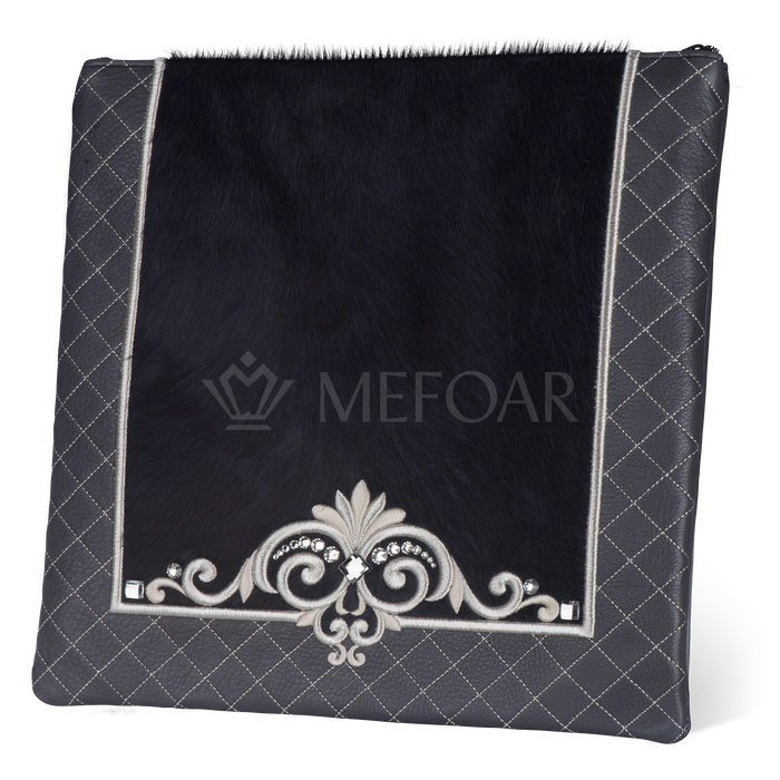 Tallis and Tefillin Bag Design #385 - Livid Leather and Fur - Tallis Bags | Judaica Square Lakewood