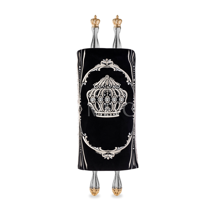 Velvet Torah Mantle - Style #1316 - Black