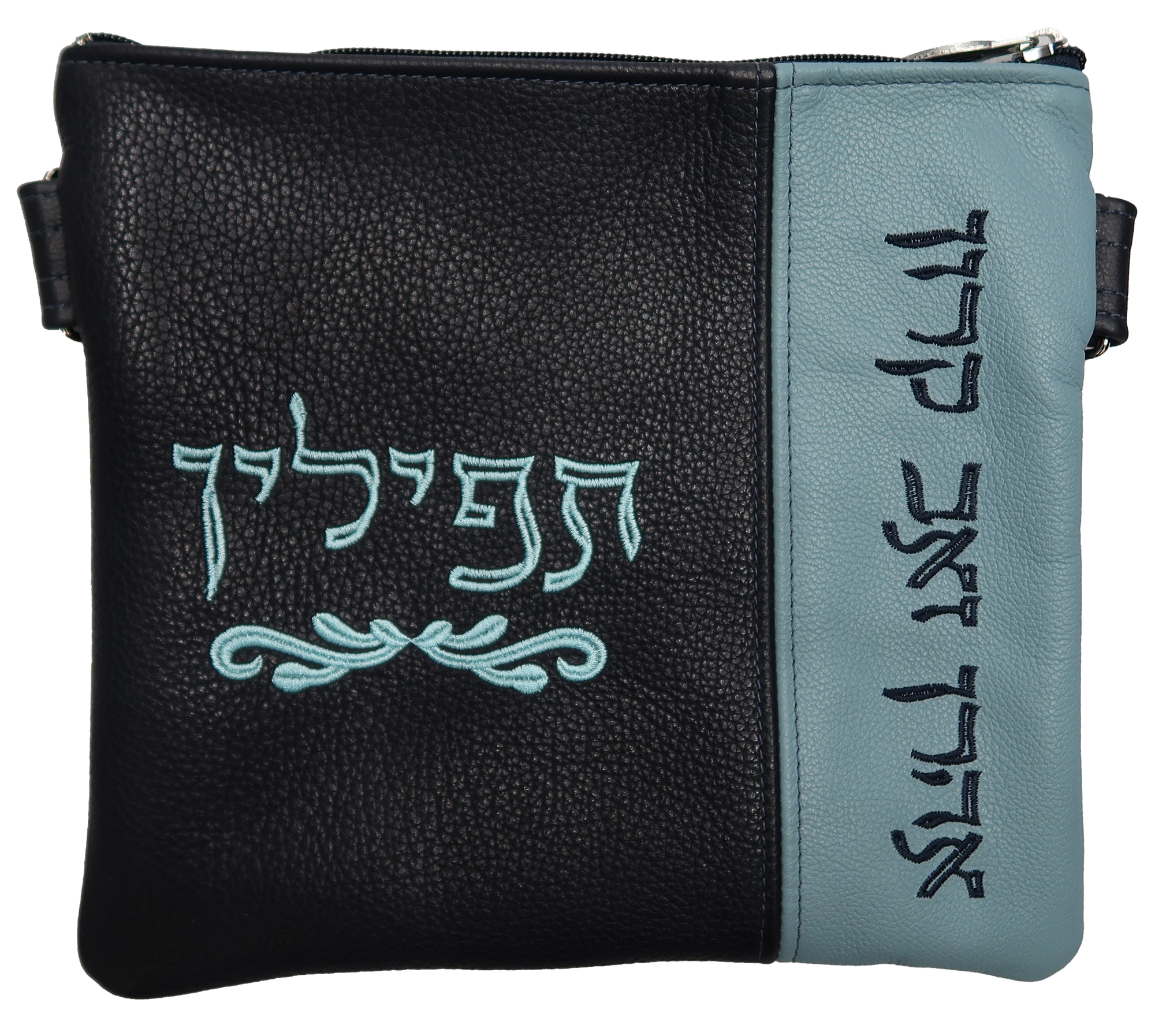 Prestige Contemporary Leather Tallit & Tefillin Bag (390C-NV)