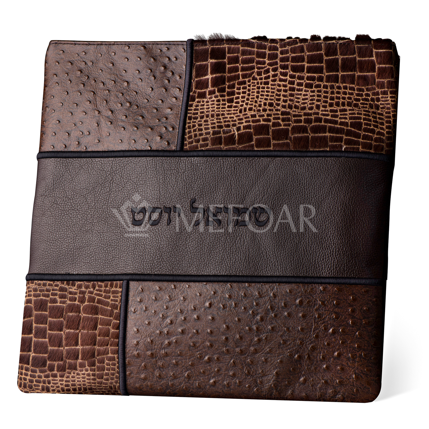 Tallis and Tefillin Bag Design #390 - Premium Leather and Fur - Tallis Bags view 3 | Judaica Square Lakewood