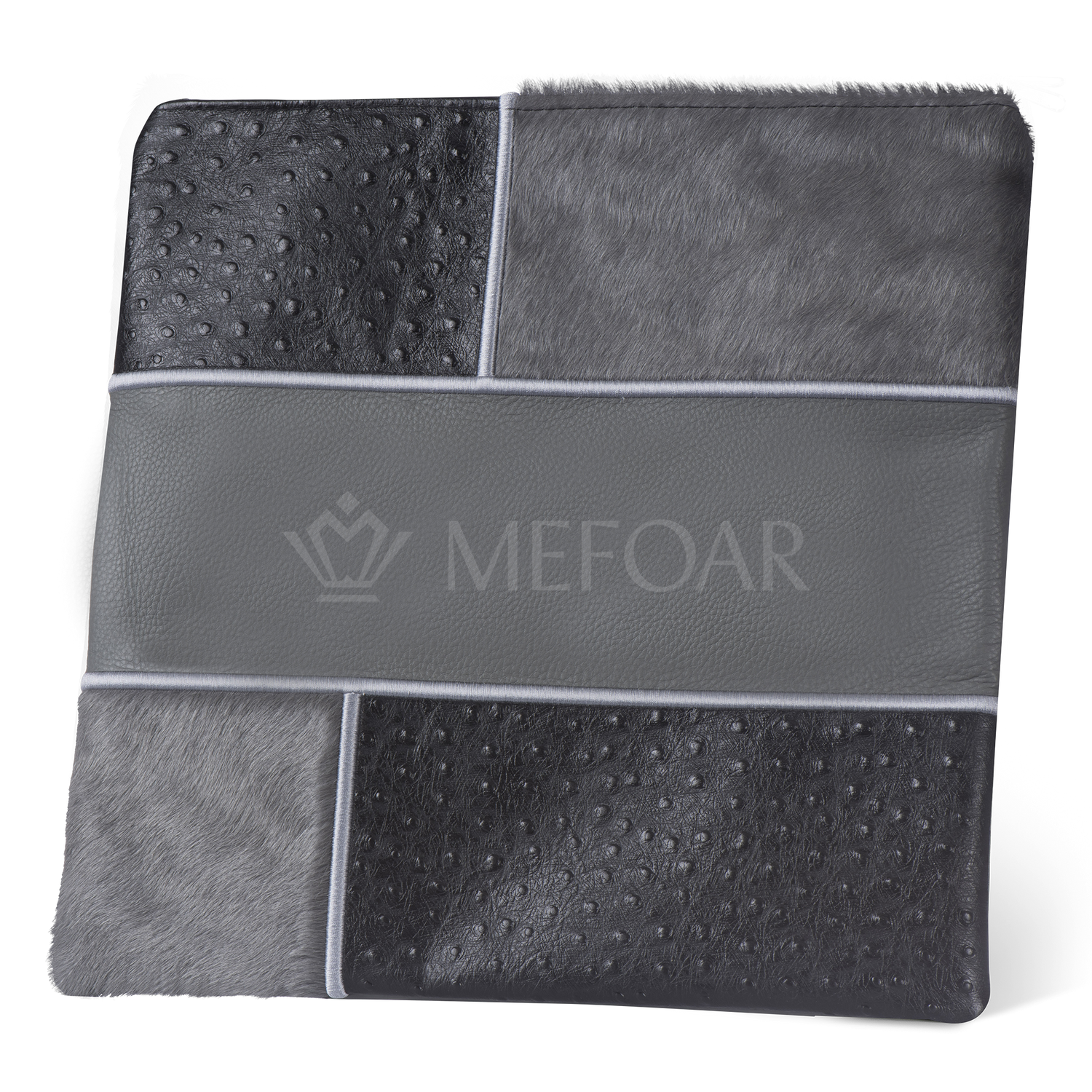 Tallis and Tefillin Bag Design #390 - Premium Leather and Fur - Tallis Bags view 2 | Judaica Square Lakewood
