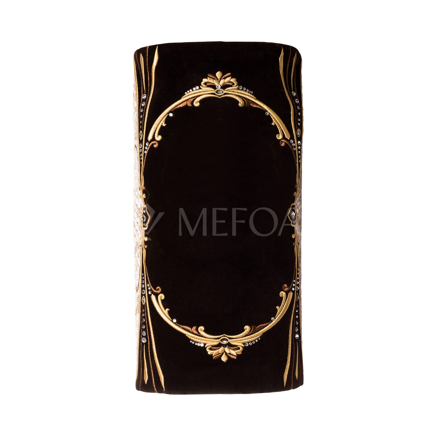 Velvet Torah Mantle - Style 1316 -Black and Gold - Image 2