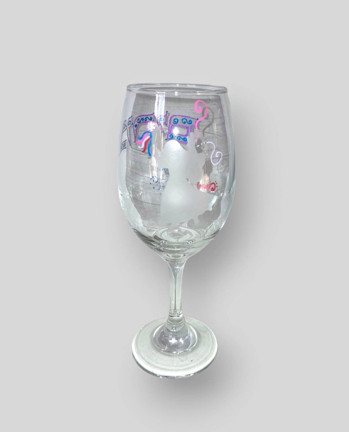 Miriam's cup — tall etched glass hand-painted for the Seder table | Judaica Square Lakewood (view 6)
