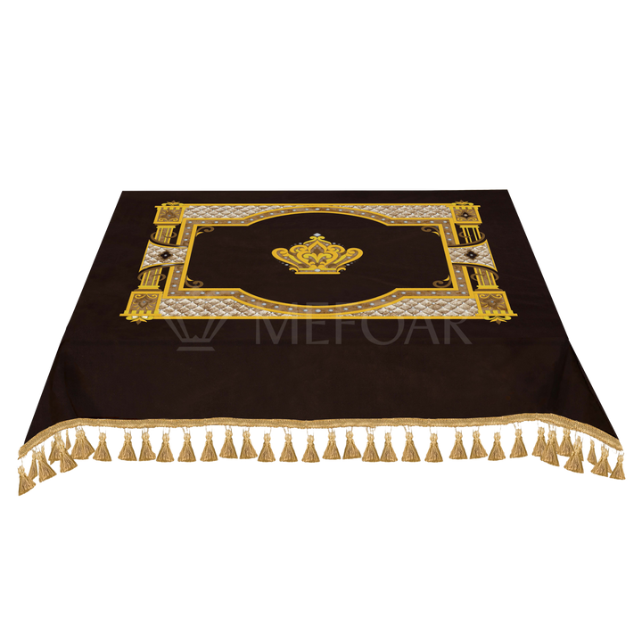 Velvet Bimah Cover Crown - Style #1707 - brown