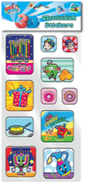 3D puffy Chanukah stickers with holiday characters