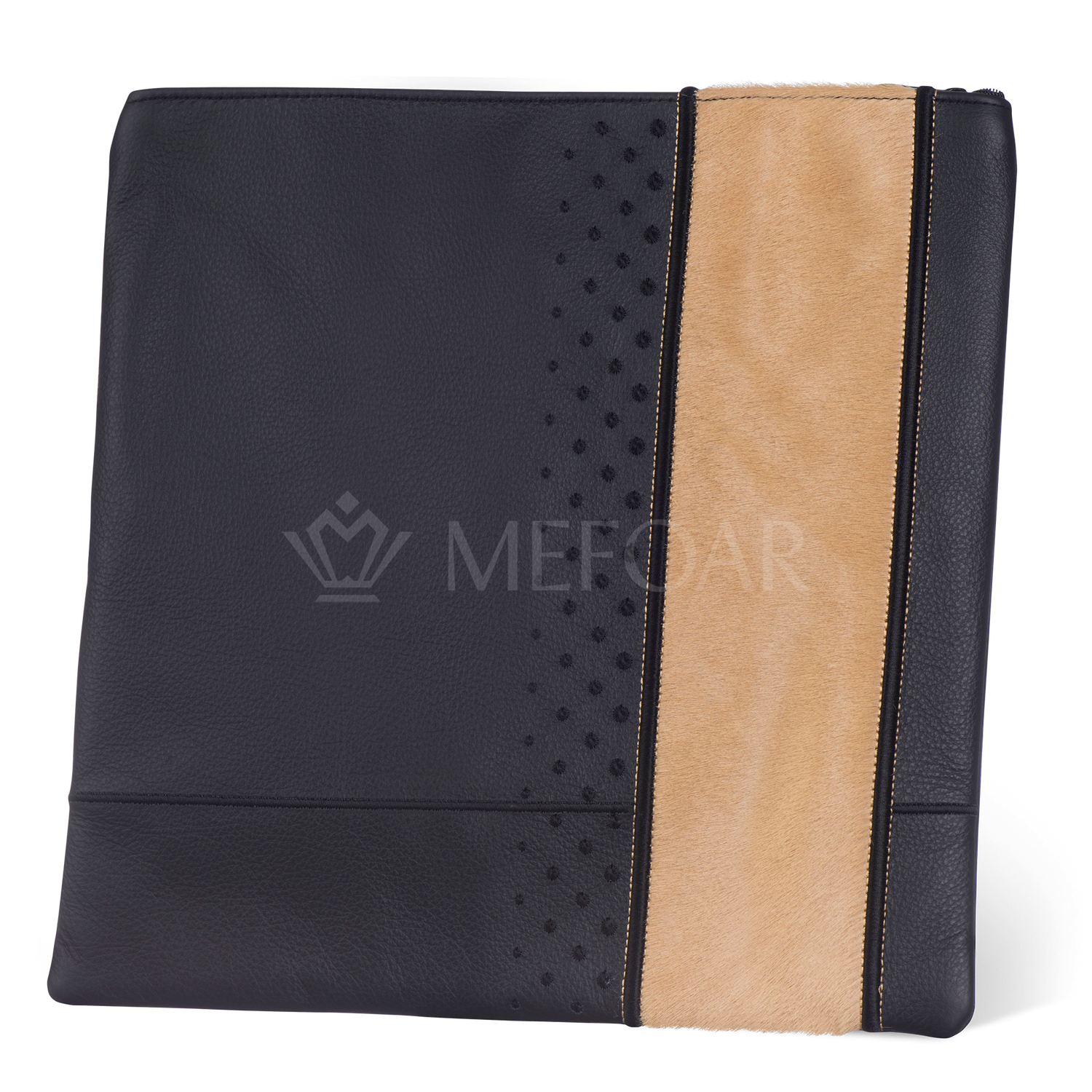 Tallis and Tefillin Bag Design #404 - Leather and Fur - Tallis Bags view 3 | Judaica Square Lakewood