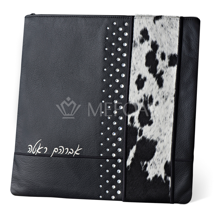 Tallis and Tefillin Bag Design #404 - Leather and Fur - Tallis Bags | Judaica Square Lakewood