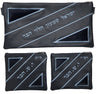 Prestige Leather Chabad Bar Mitzvah Set — Geometric Design, Premier Collection (405I-NV3)