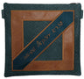 Prestige Leather Tallit & Tefillin Bag — Geometric Design, Premier Collection (405I-PK)