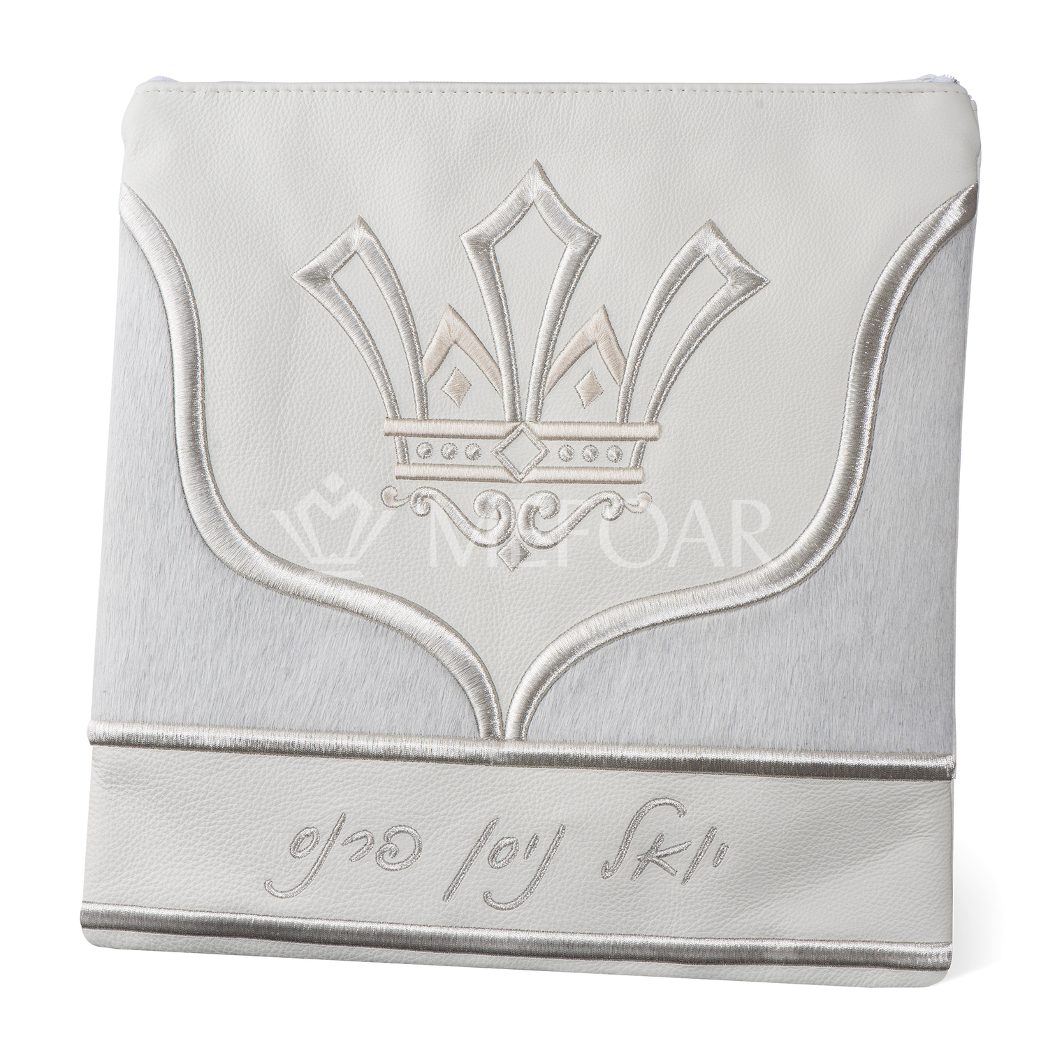 Tallis and Tefillin Bag Design #410 - Leather and Fur - Tallis Bags view 2 | Judaica Square Lakewood