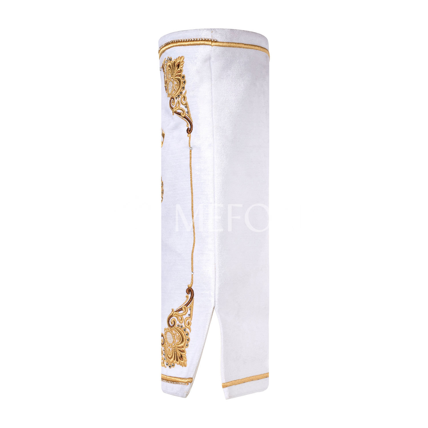 Velvet Torah Mantle - Style 273 -White - Image 4