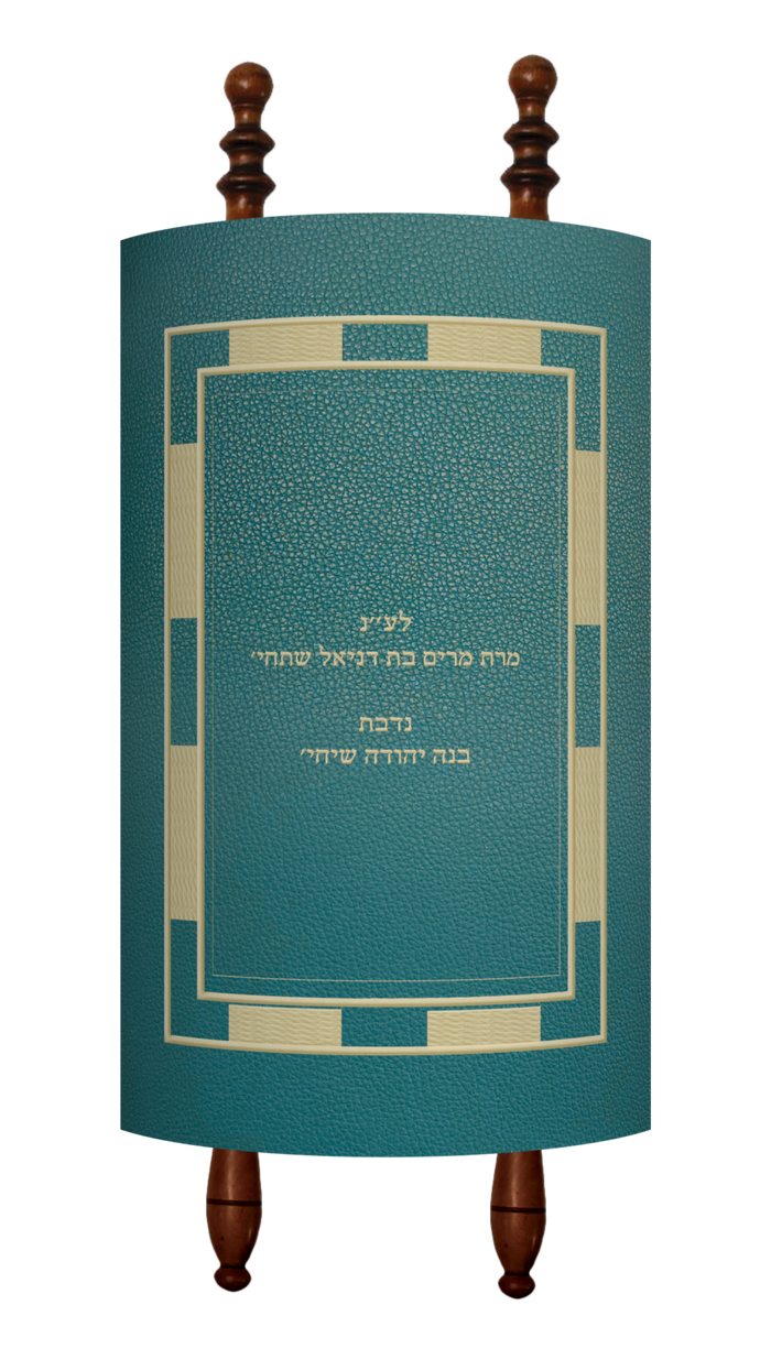 Prestige Velvet Torah Mantel — Geometric Design, Prestige Collection (TM460-TL)