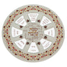 Glass Rosh Hashana Simanim Plate Pomegranates-Orange 14" (HD-46210)