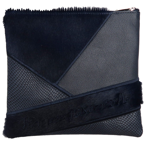 Prestige Leather Tallit & Tefillin Bag — Geometric Design, Premier Collection (4705I-NV)