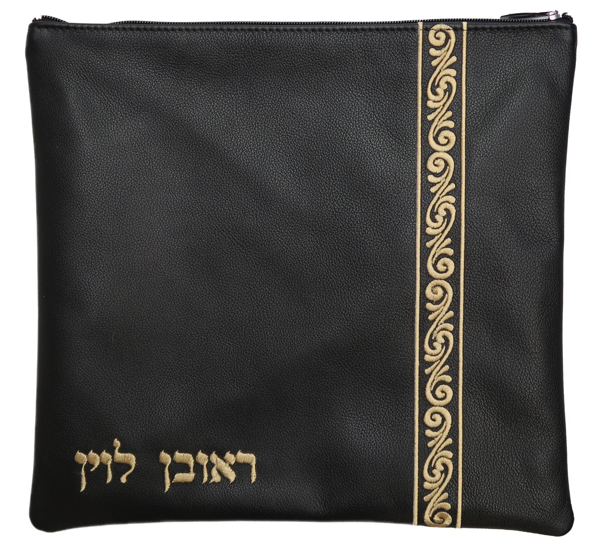 Prestige Contemporary Leather Tallit & Tefillin Bag (475C-BK)