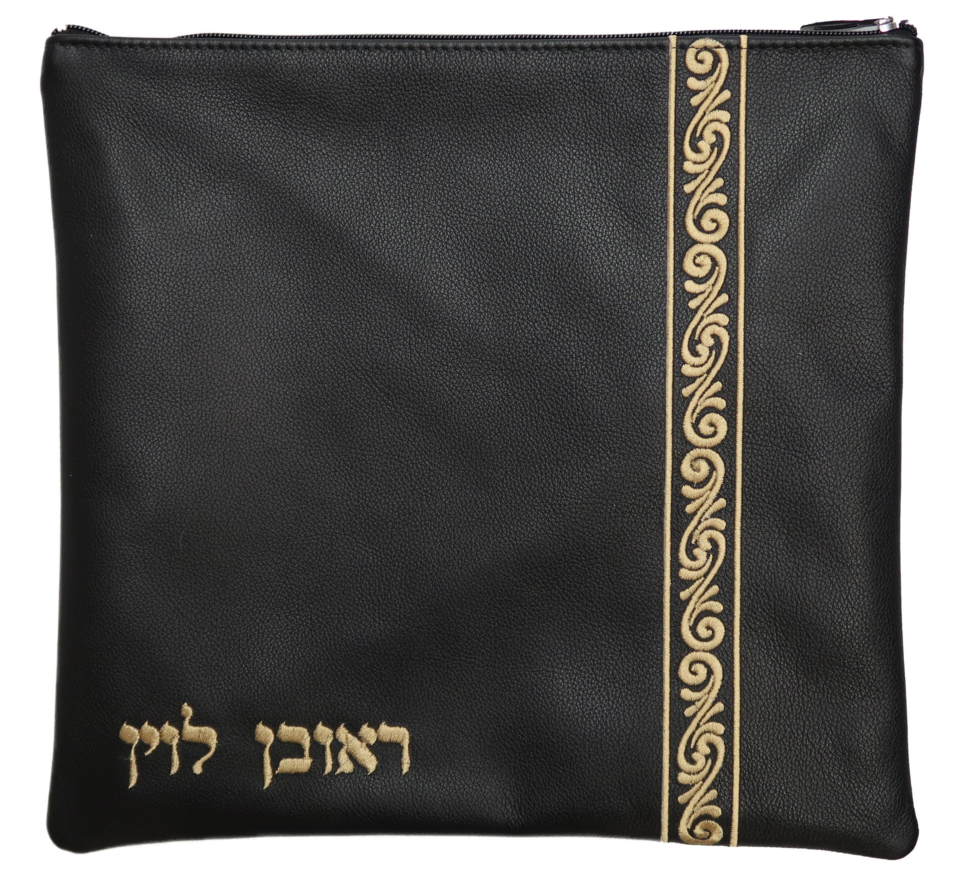 Prestige Contemporary Leather Tallit & Tefillin Bag (475C-BK)