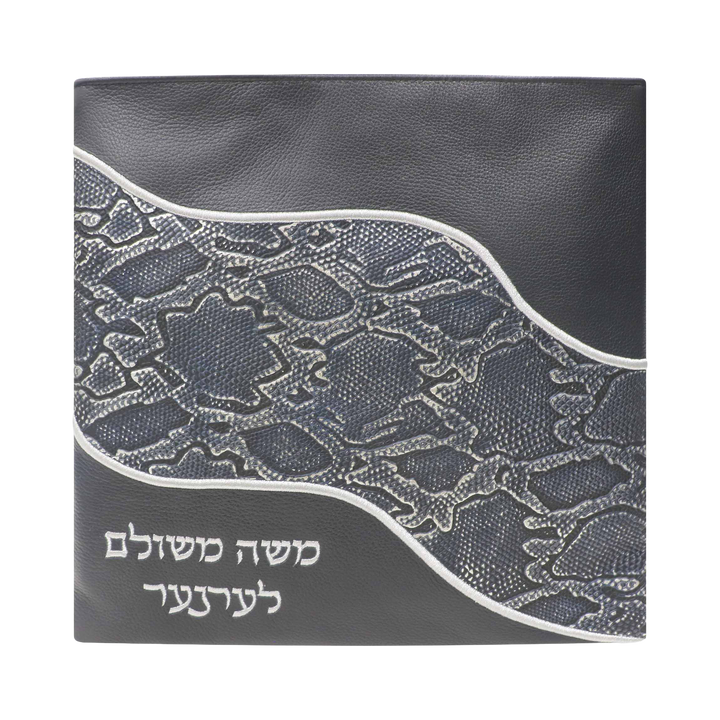 Design 486 navy alligator-leather tallis and tefillin bag