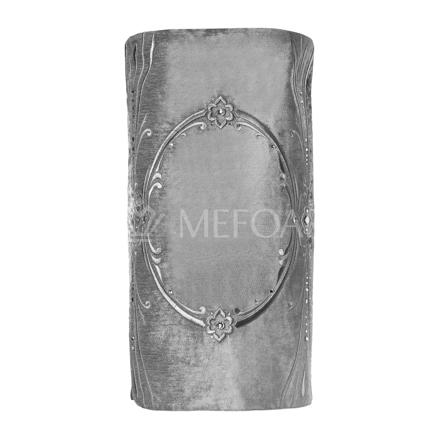 Velvet Torah Mantle - Style 1316 -Silver - Image 3