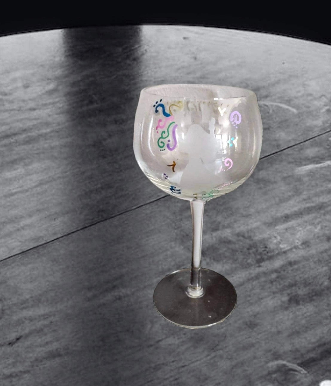 Seder cup set — three etched glasses painted with purple grapes | Judaica Square Lakewood (view 7)