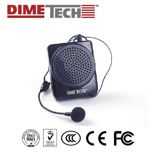 DimeTech Rechargeable Voice Amplifier with Headset Mic & Belt Clip — teacher, view 4 | Judaica Square Lakewood