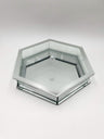Glass Matzah Box-Hexagon (P-12245)